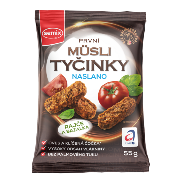 Semix Mini müsli tyčinky paradajka bazalka 55g